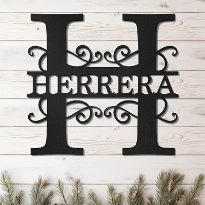 Custom Name Letter Monogram Family Personalize Wedding Gift Cabin Outdoor Metal Signs Wall Décor