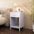 Modern Nightstand with Drawer and Open Shelf,Scalloped Edge Bedside Table for Bedroom-1076719110