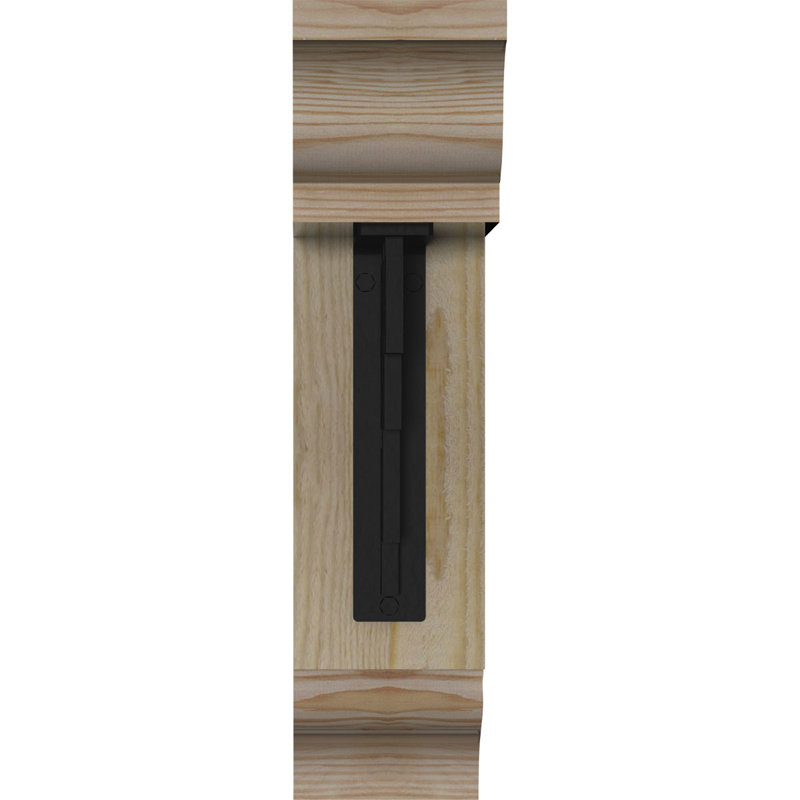 Support de fer simple 4 "Eris, H 18 po x P 15 1/2 po, Sapin de Douglas l 3 1/2 po x T 4 po (lisse)