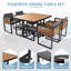 Ensemble repas de patio en bois d'acacia 9 pièces GO-728648006