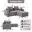 Causeuse modulaire avec repose-pieds Makassar-646966484