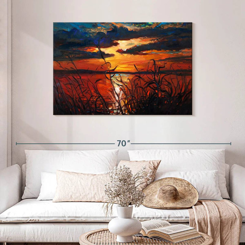 Coucher de soleil foncé Gillard, H 30 po x l 45 po