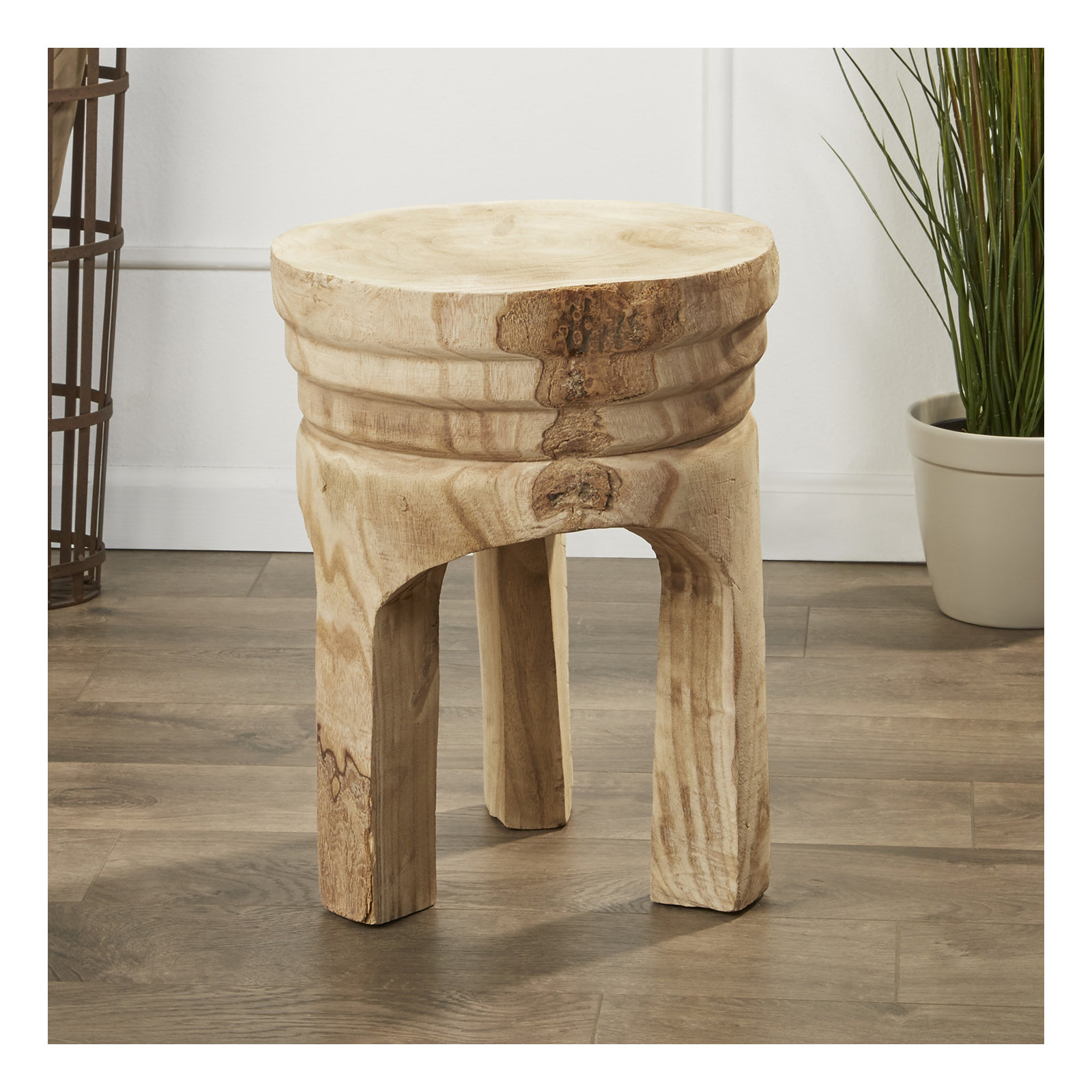 Everdeen Solid Wood Accent Stool