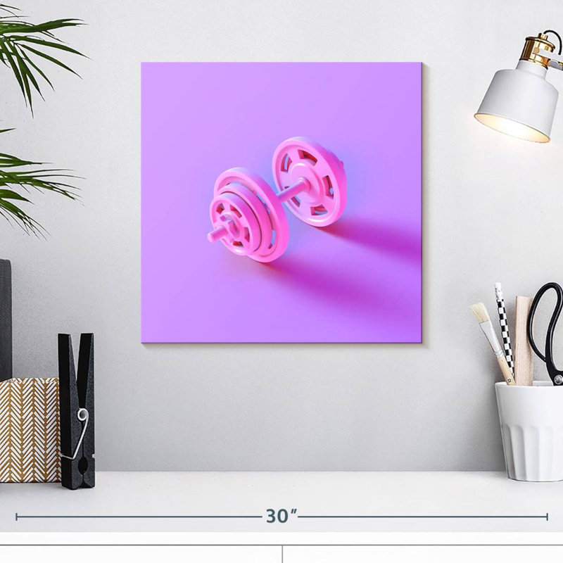 Haltère rose Senne, H 16 po x l 16 po