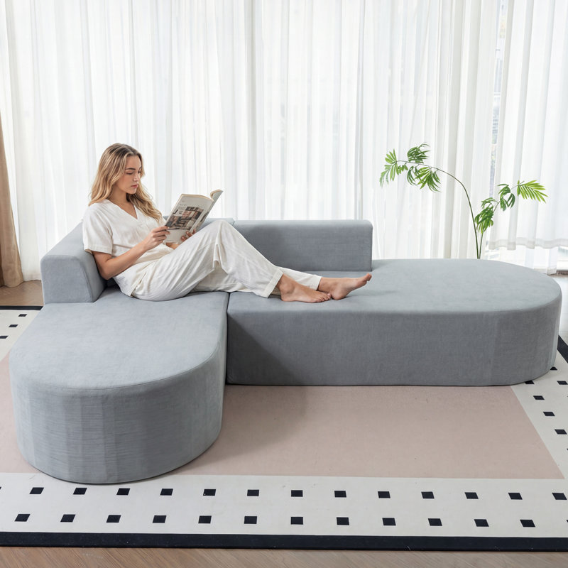 Canapé modulaire gris confortable en tissu modulaire pour la maison