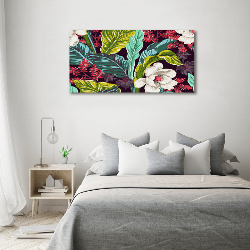 Tropical Flowers - Wrapped Canvas Print