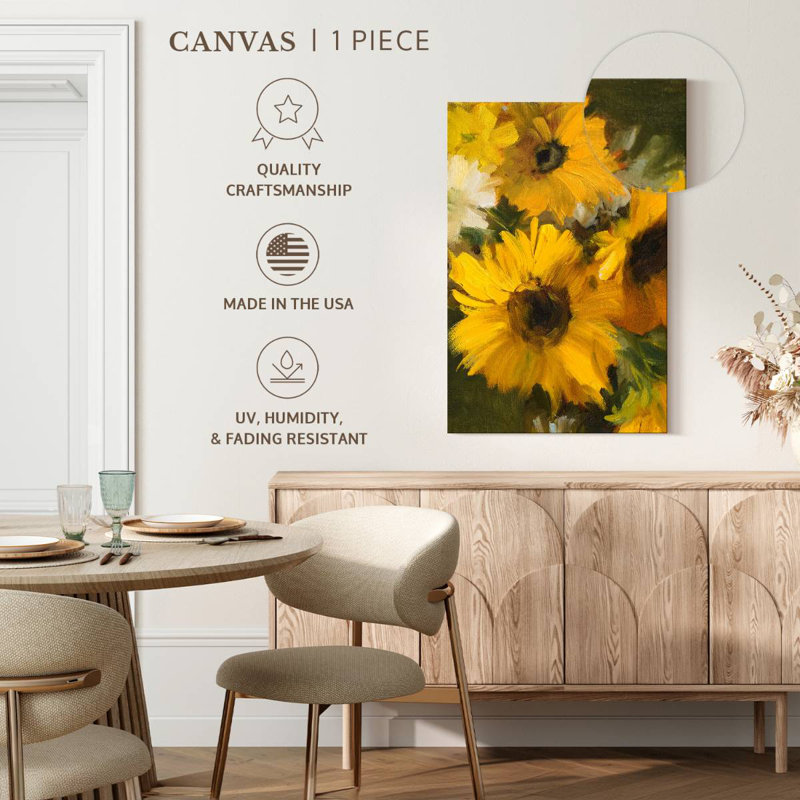 Tournesols jaune vif, H 24 po x l 16 po