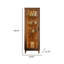 Armoire vitrée 19,69 "de style Mid-Century en frêne massif brun