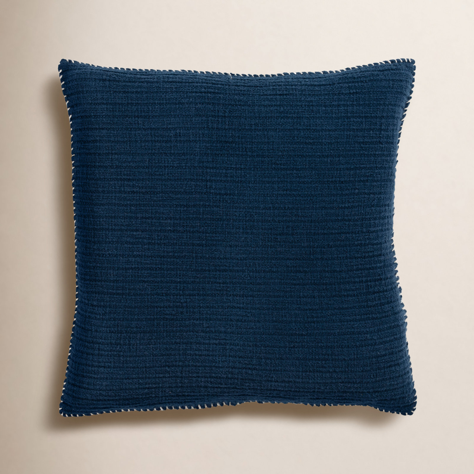 Cotton Throw Pillow, Navy