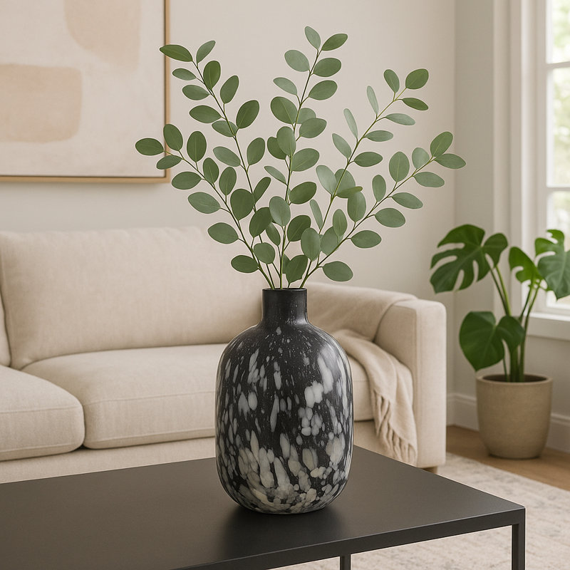 Vase en verre gris 23 po Croghan