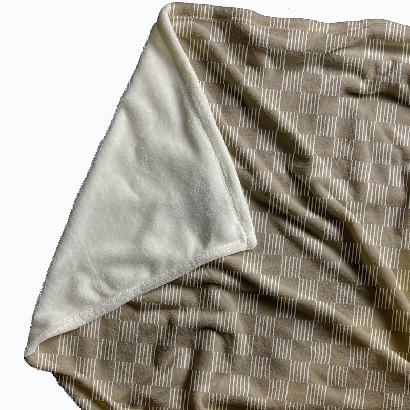 Read Between The Lines Throw Blanket, 60" L x 50" W, Flax