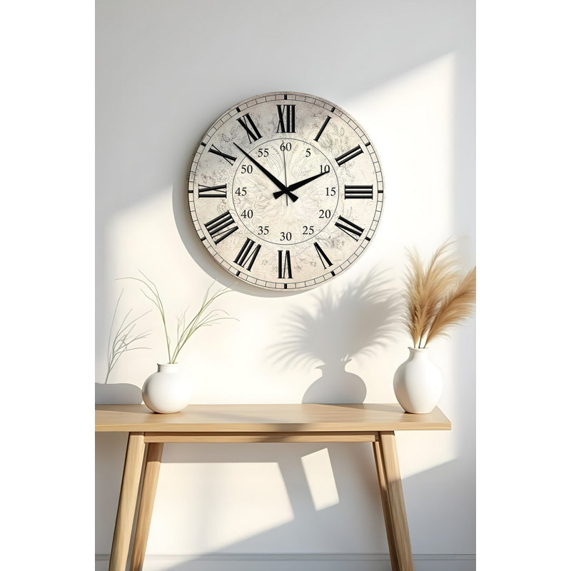 Horloge décorative en panneau de fibres à densité moyenne