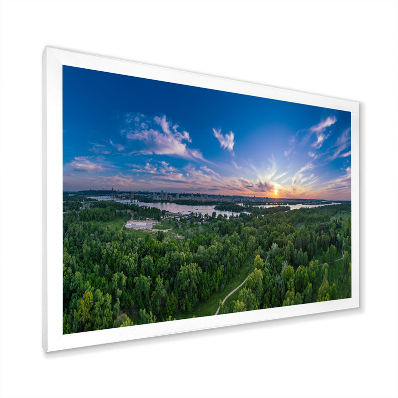 Rurale d'été en campagne, Alabama, sur toile, H 12 po x l 20 po x P 1 po, Cadre simple blanc