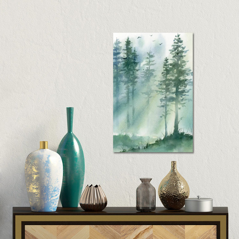 «Forest Light» - reproduction d'art murale - toile encadrée, Toile tendue, Ne s’applique pas, H 18 po x l 12 po