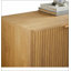 Buffet ondulé moderne de 59 pouces avec contour incurvé avec rangement à 4 portes, parfait pour la cuisine, la chambre à coucher et le salon