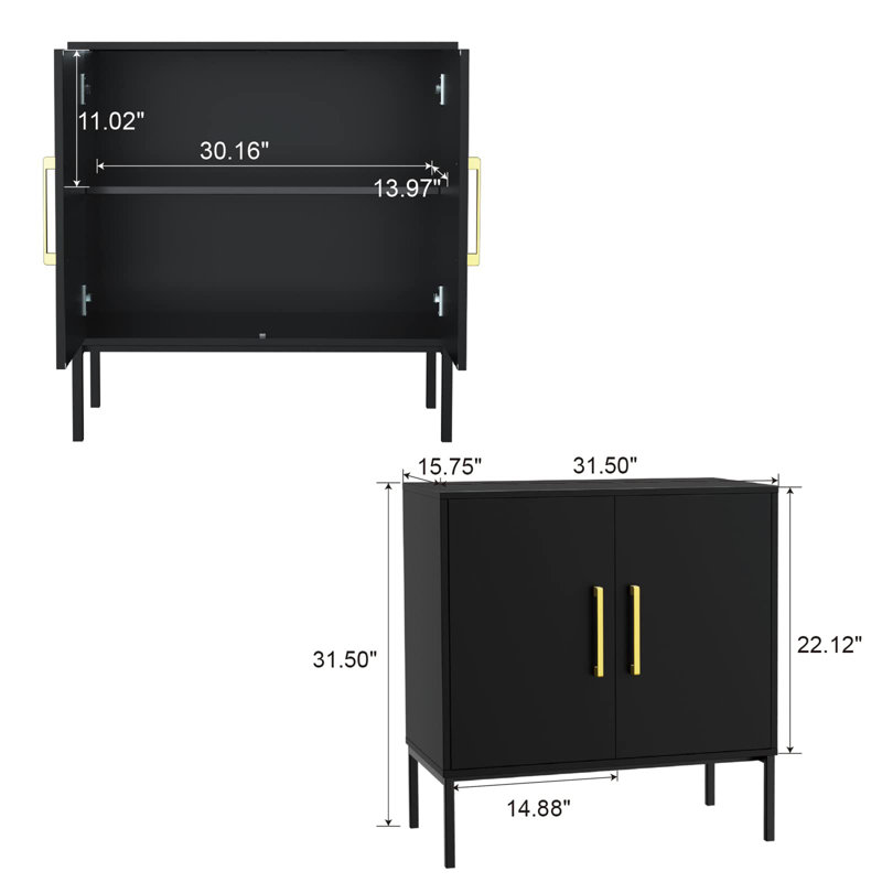 Cabinet décoratif, Noir, noir, noir, noir