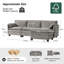 Esteban 274cm W Modern 4 Seater Corner Sofa with Elephant Ear-Shaped Armrests -1546784519