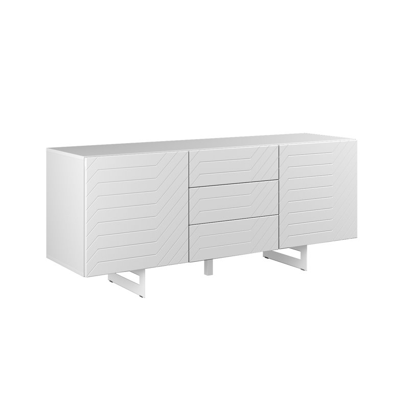 Fadson 165cm Sideboard, White/White