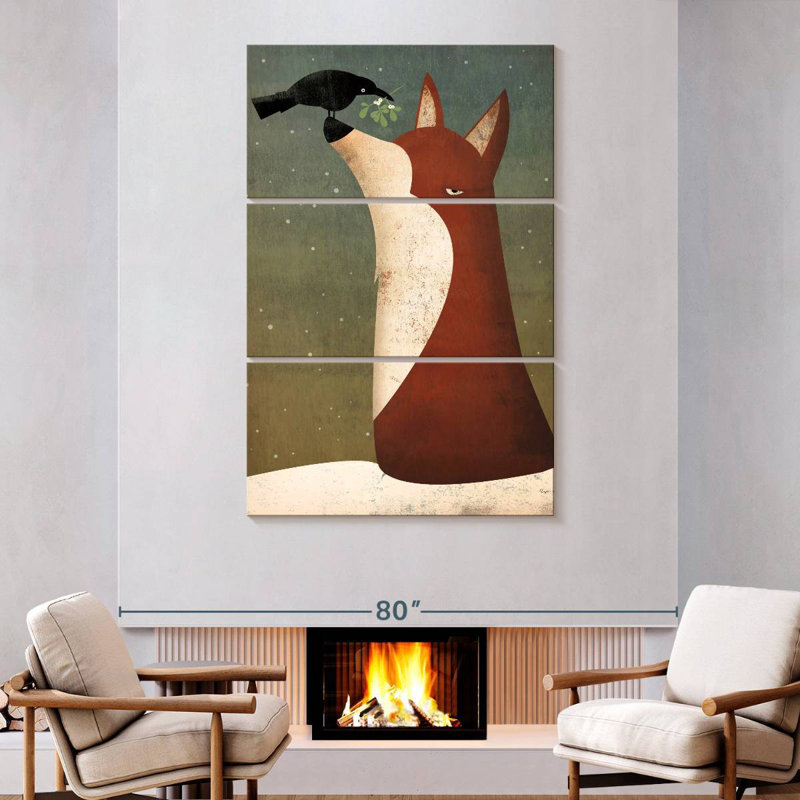Brampt Fox And Mistletoe, 74" H x 48" W
