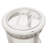 Monaco - Round End Table - Palms Insert - Blanc Finish