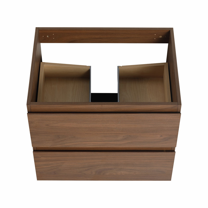 Meuble-lavabo 24 po avec lavabo en résine, Chêne brun