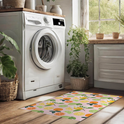 Tapis à linge antidérapant Sunny Citrus
