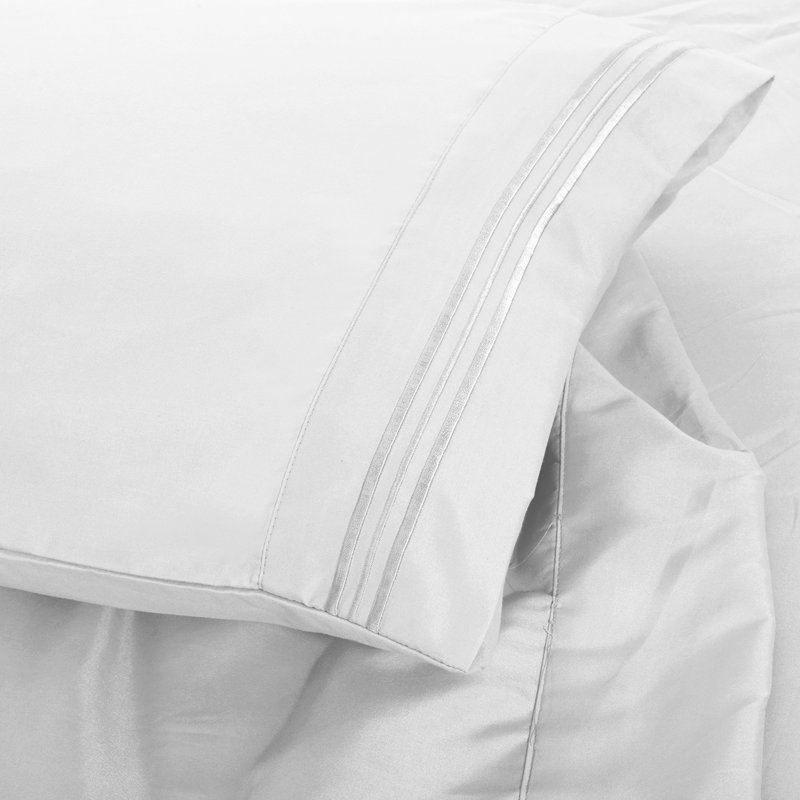 Lux Decor 6-Piece Ultra-Soft Microfiber Sheet Set Deep Pocket Fitted Sheet, Wrinkle & Fade-Resistant, Hotel Quality Bedding
