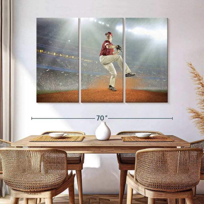 Sireci Baseball Pitcher Stance, 28" H x 45" W
