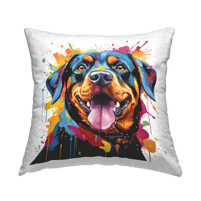 Coussin décoratif Vivid Hued Rott Portrait