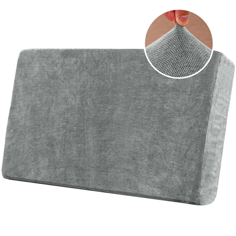 Housse de canapé extensible antidérapante en chenille pour coussin de causeuse avec fond élastique pour le salon Lavable à la machine