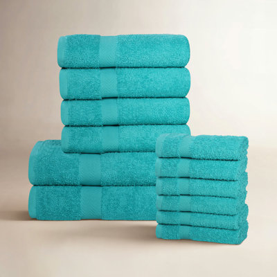 12-Piece Quick-Drying Cotton Towel Set