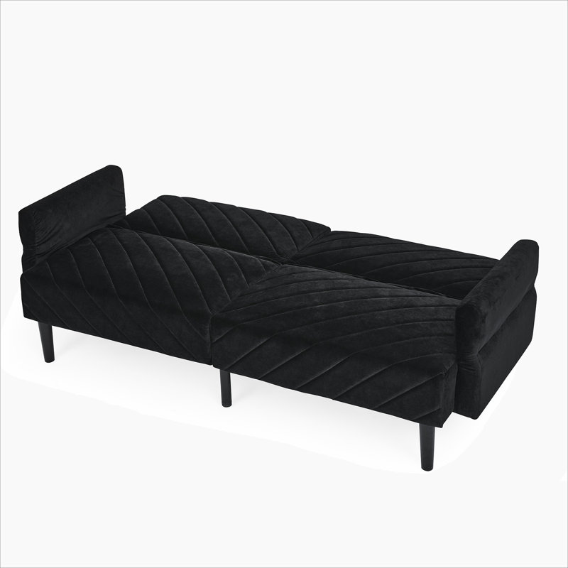 Gania Upholstered Sofa, Black Velvet