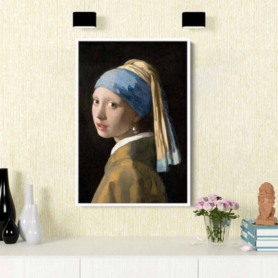 Gregert " Brown Girl With A Pearl Earring Wall Art Canvas 4930 " by Johannes Vermeer