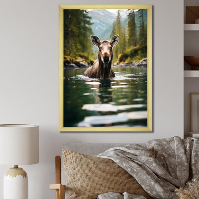 «Avais Brown Green Moose Oceanic Serenity», reproduction sur toile
