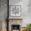 «Grey Blue Snowflake Rustic Winter Simple Minimalist Cold Decor», reproduction d'art sur toile encadrée-107118221-107118220