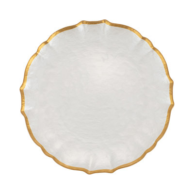 Assiette plate en verre baroque