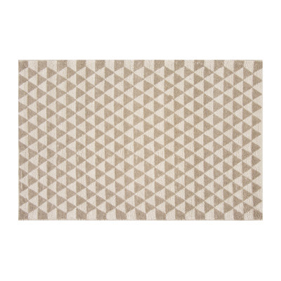 Tapis brun en laine tissé à la main Biella