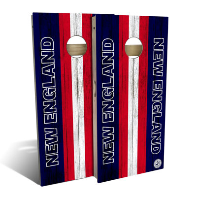 New England Football Cornhole Board Set | Includes (2) Boards, (8) Bags & Optional Accessories
