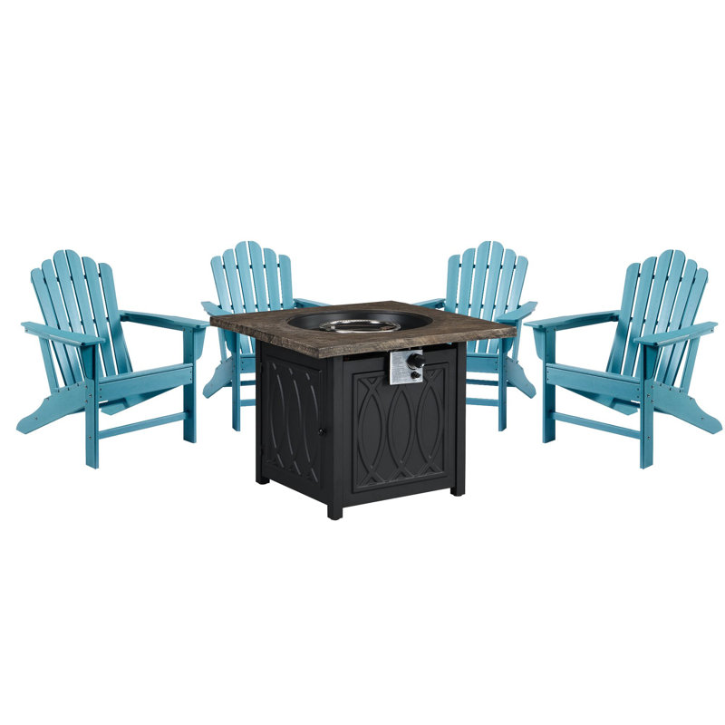 4 - Person Patio Conversation Set, Blue