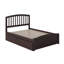 Lit plateforme Bharmal avec pied de lit et tiroirs de rangement assortis-296005910-296005909