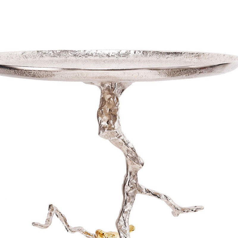 Table de bout à piédestal en aluminium