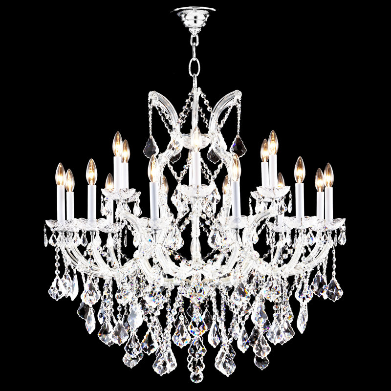 Maria Theresa 19 - Light Chandelier, Silver, Swarovski Strass, Clear