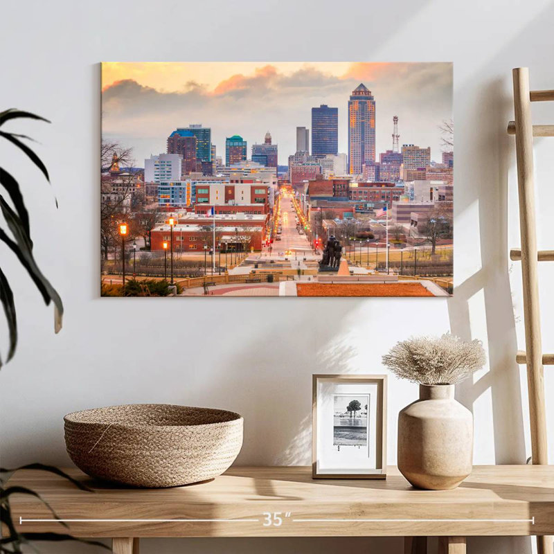 Paysage urbain Nicci Des Moines, H 16 po x l 24 po