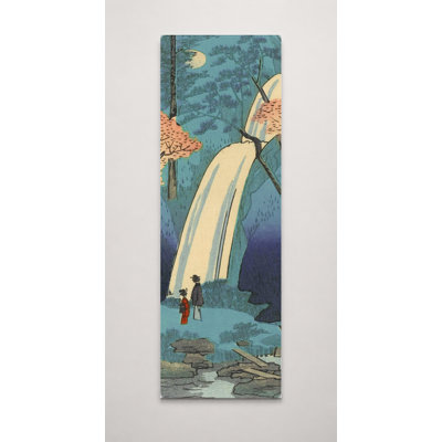 Oji Fudo Falls (from One Hundred Famous Views of Edo, 1857) — Tall Canvas Wall Art