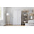 Hamilton White 65 in. Accent Cabinet Office Storage Cabinet with 4 Adjustable Shelves and Sliding Doors