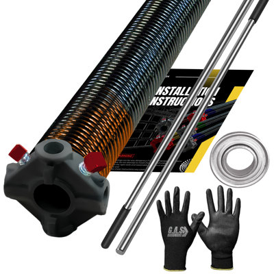 Garage Door Torsion Springs, w/ 1" Bearing, Gloves and Bars (273 x 2 x 36)