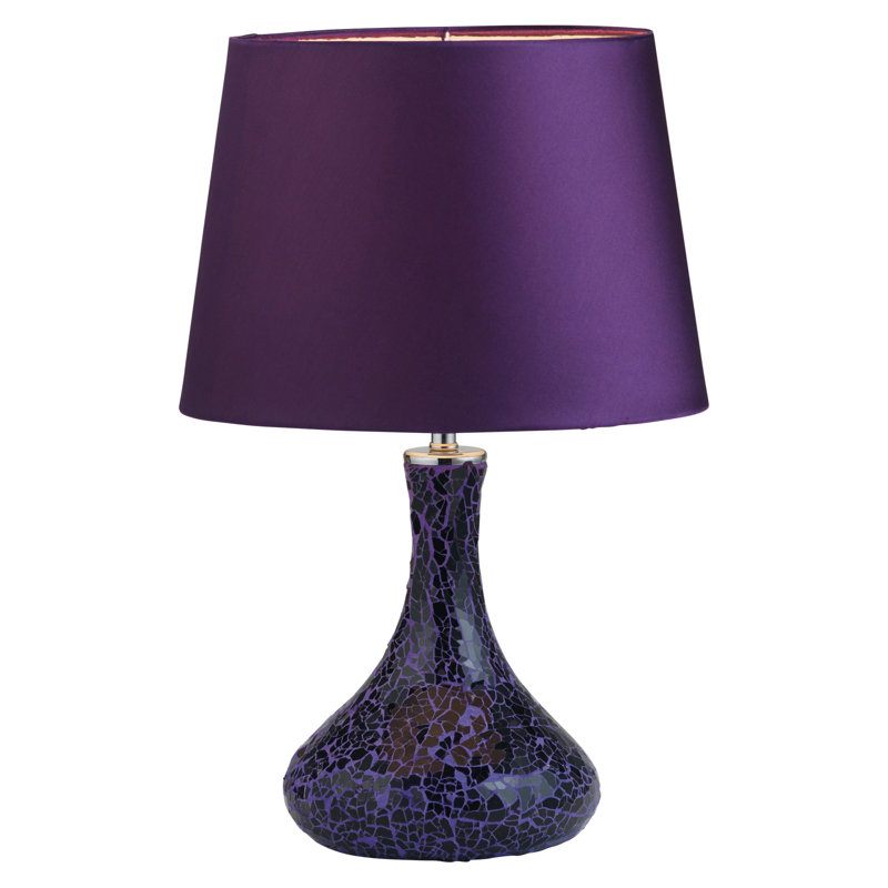 Anthony Glass Table Lamp, Purple