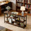 Table d'appoint attrayante, canapé rustique, console