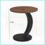 Ensemble de tables basses gigognes 2-en-1 Elegant - Ovale & amp; Plateau rond en panneau de fibres à densité moyenne, peu encombrant Assemblage facile