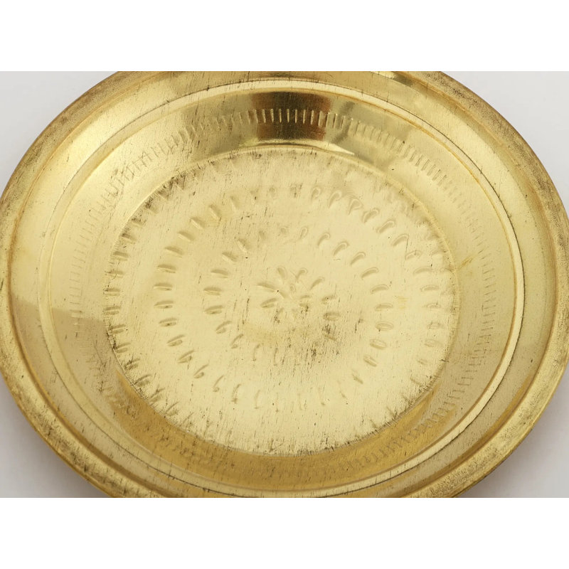 Plaque décorative en métal doré, H 0,8 po x l 8,65 po x P 8,65 po